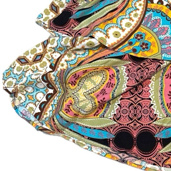 Ces Femme Border Print Tiered Midi Skirt - Picture 8 of 16